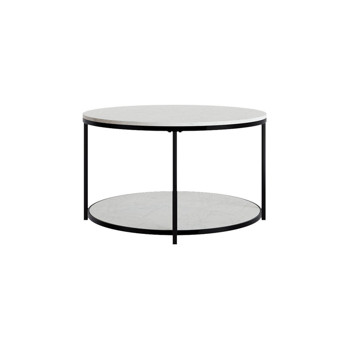 Sable Coffee Table With Dual Marble Surface 
