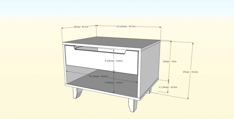 Nordika Nightstand - Truffle 