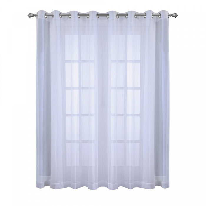 Habitat Cote D'azure White Sheer Grommet Curtain Panel - 112 x 95