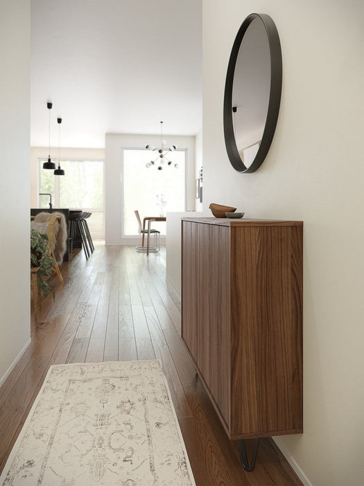 Nordika Slim 2-Door Accent Cabinet - Walnut 