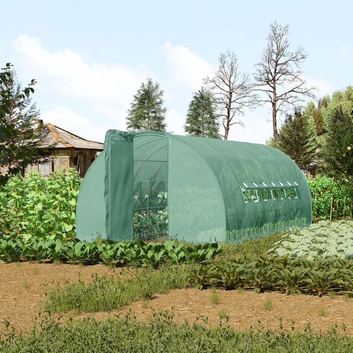 Outsunny 20x10x6.6ft Heavy Duty Outdoor Walk-in Tunnel Greenhouse Portable Garden Planting Warm Hous