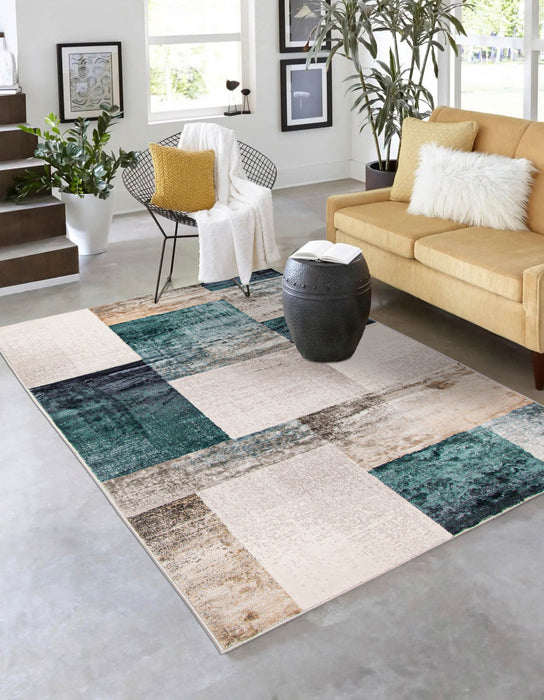 Rylie Teal Area Rug - 5'0\" x 8'0\"