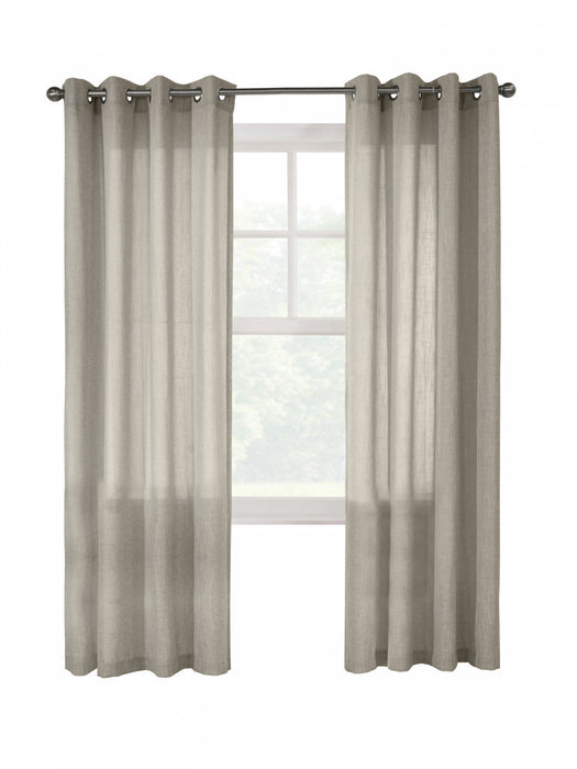 Habitat Limbourg Linen Light Filtering Grommet Curtain Panel - 52 x 84