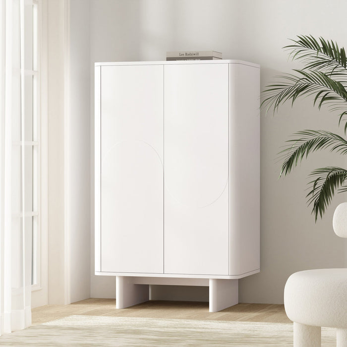 Ella Modern 32\" Accent Cabinet in White 
