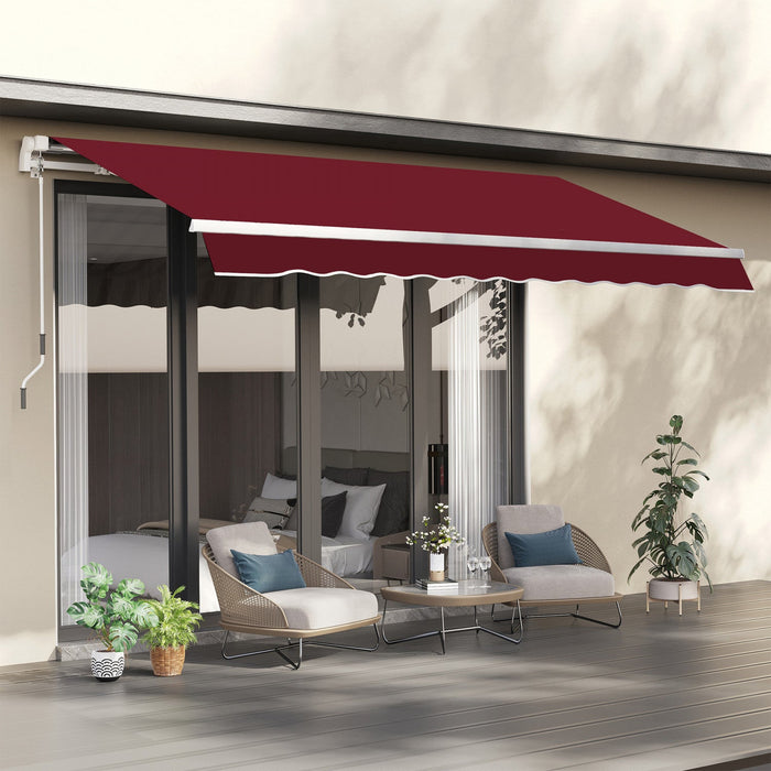 Outsunny 11' X 10' Retractable Awning Fabric Replacement Outdoor Sunshade Canopy Awning Cover, Uv Pr