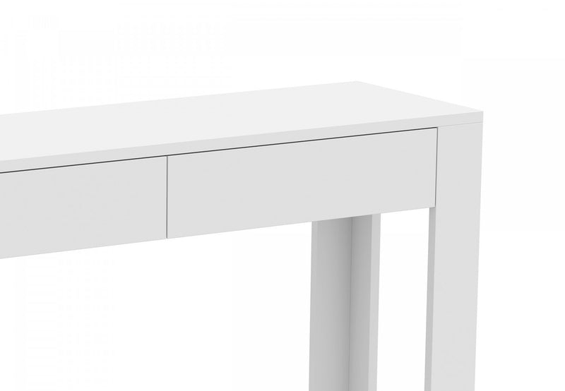 40” Console Table With 2 Drawers And Shelf - White 
