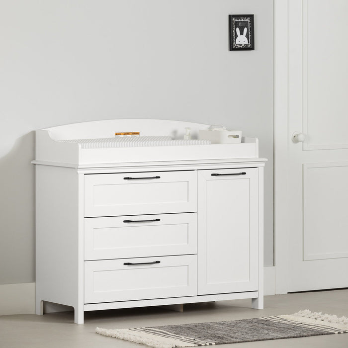 Daisie Changing Table With Removable Rim - Pure White  