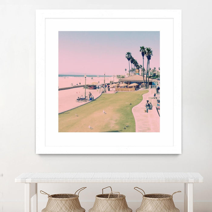 \"Summer Days\" Matted and Framed White 30x30 Wall Art