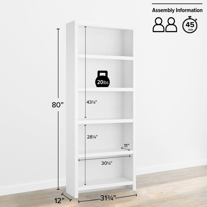 Prepac Moda Bookcase - White