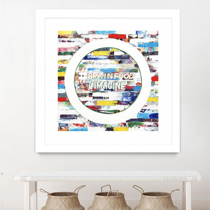 \"Smoke Circus Iv\" Matted and Framed White 30x30 Wall Art