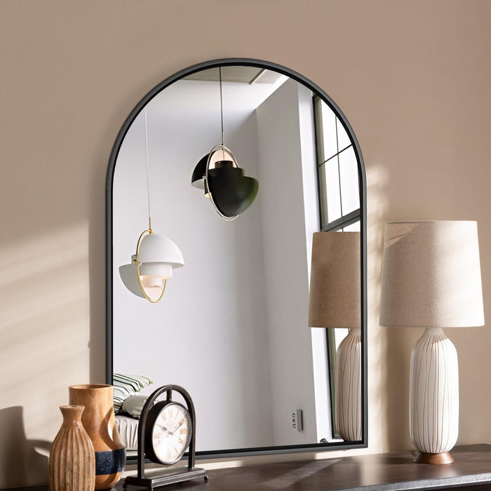 Arcus 30\" X 40\" Hand Crafted Architectural Mirror - Black