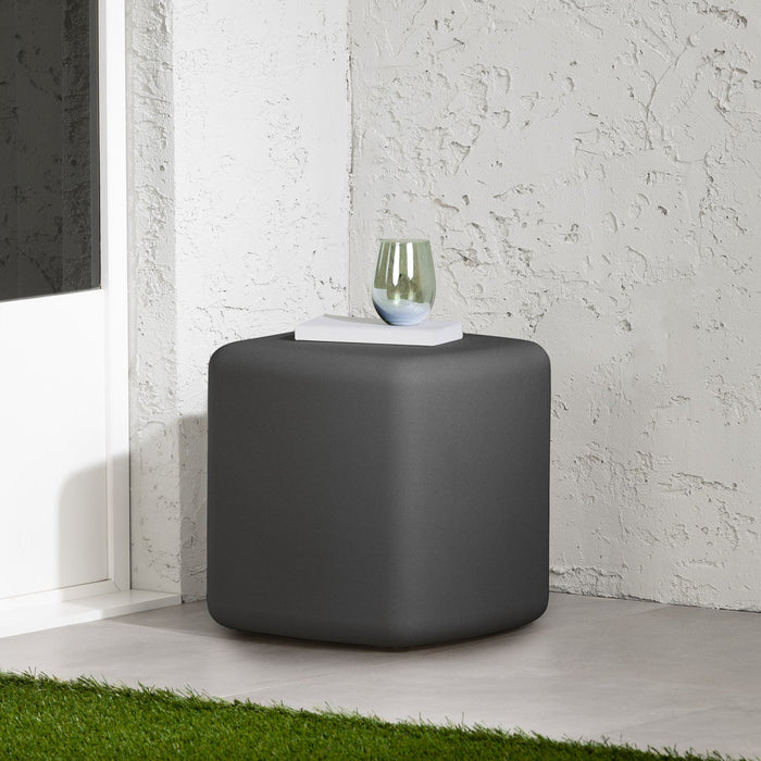 Dalya Patio Chairside Table - Dark Grey