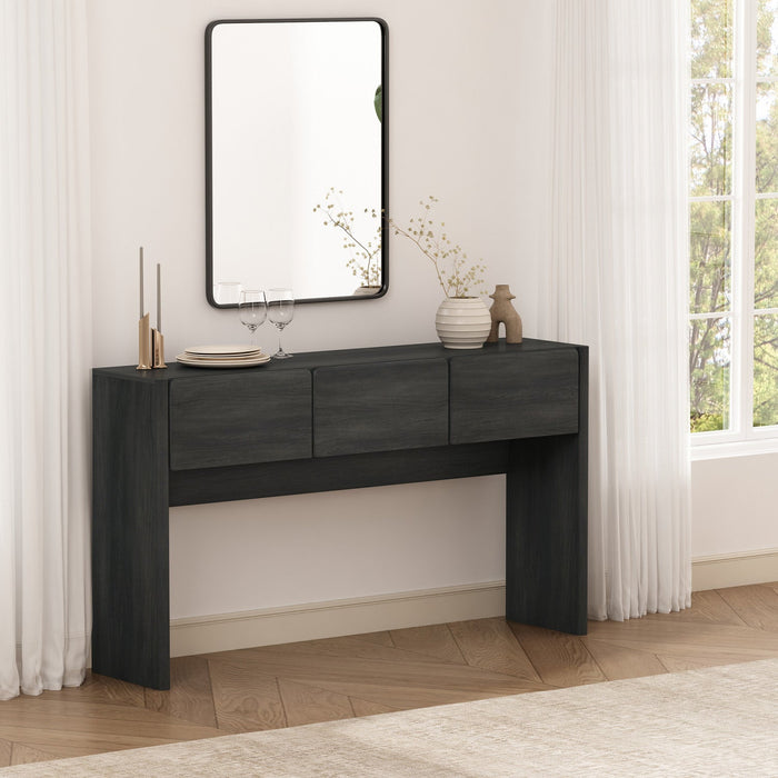 Linda Modern Console Table in Charcoal Gray Hall Table 