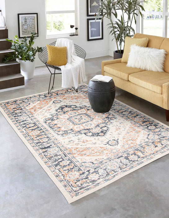 Heriza Ivory Area Rug - 8'0\" X 10'0\"  