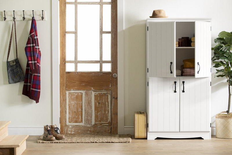 Farnel 4-Door Storage Cabinet - Pure White 