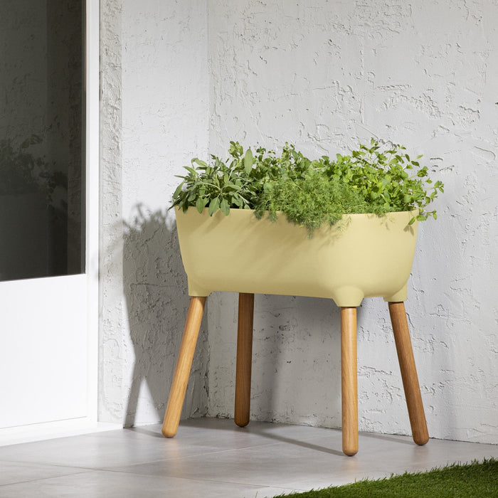 Dalya Raised Planter - Light Yellow
