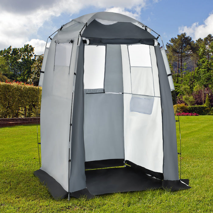 Outsunny 60\" X 60\" X 82\" Shower Tent Extra Wide Changing Room Privacy Portable Camping Shelters With