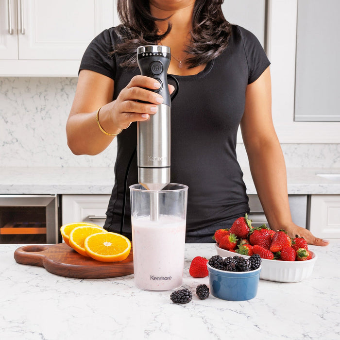 Kenmore Imersion Blender with Chopper, Whisk & Beaker - KKIBC5SS