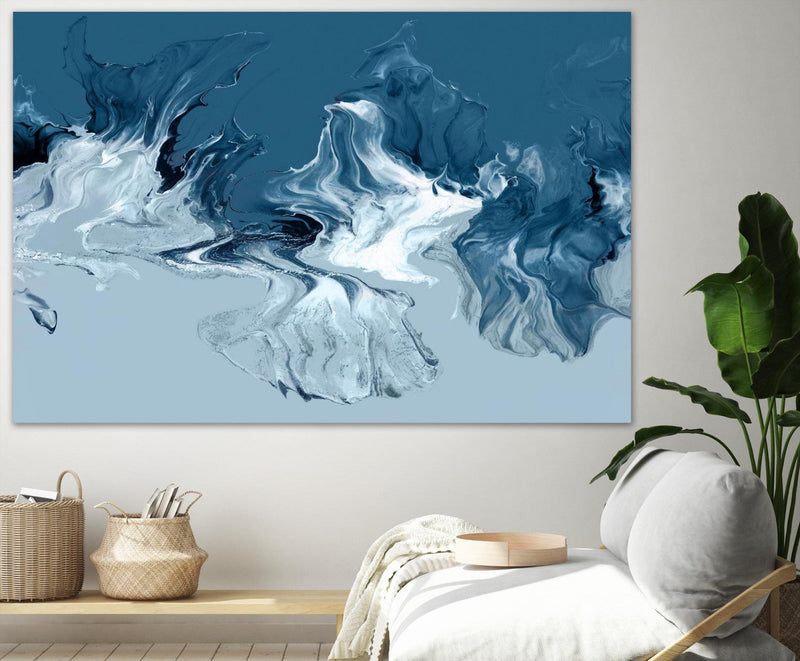 \"Azure Marble I\" Giant Art 84x54 Wall Art