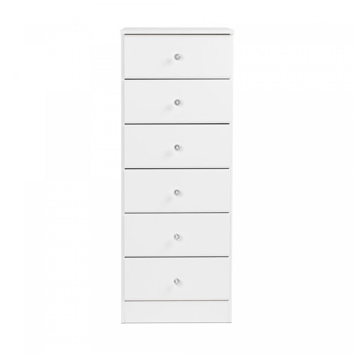 Astrid Kids 6-Drawer Tall Chest - White