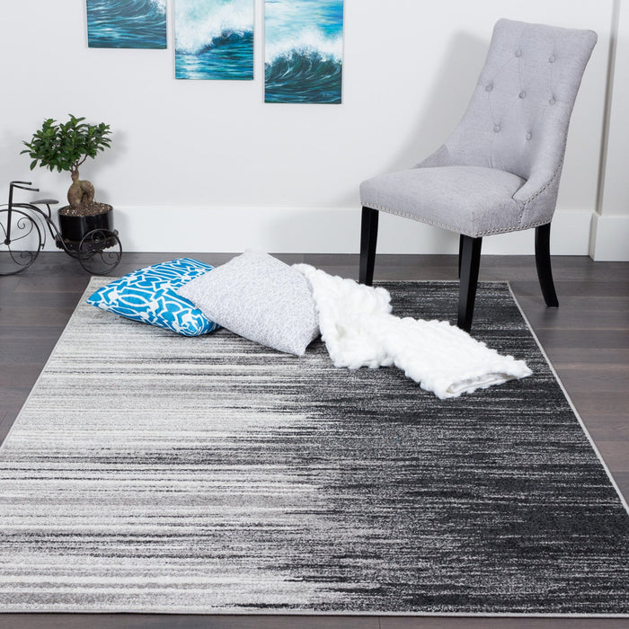 Lav Grey Waves 4x6 Area Rug