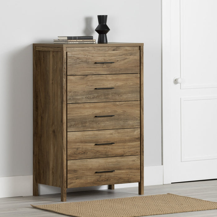 Gravity 5-drawer Chest - Natural Mango 