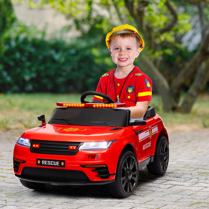 Qaba 12v Electric Car For Kids, Battery Powered Ride-On Kids Car Police Car With Remote Control, 4 S