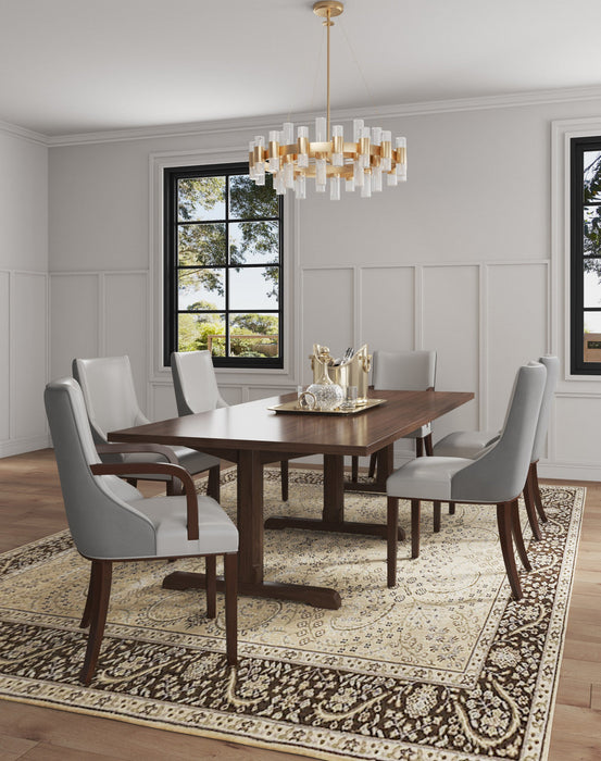 Shubert Modern 6-Piece Dining Chair Set in Light Gray 