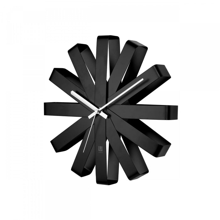 Umbra Modern Steel Ribbon Wall Clock - Black