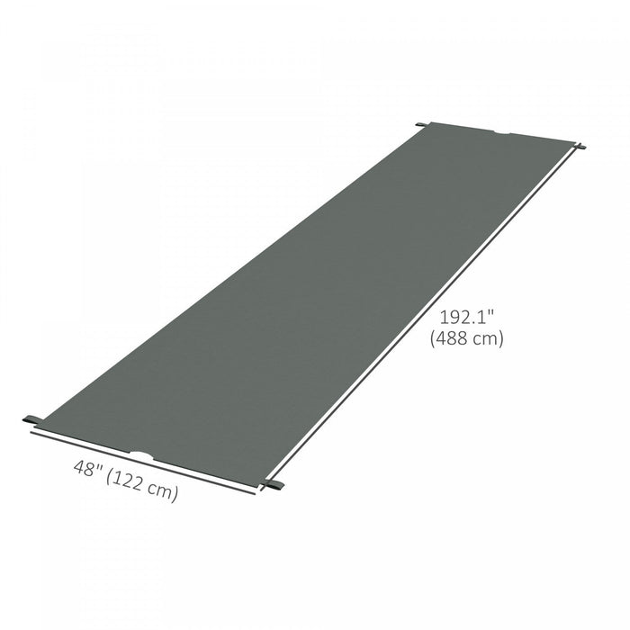 Outsunny 2 Pcs 16 X 4ft Pergola Shade, Uv Protection Pergola Canopy, Dark Grey
