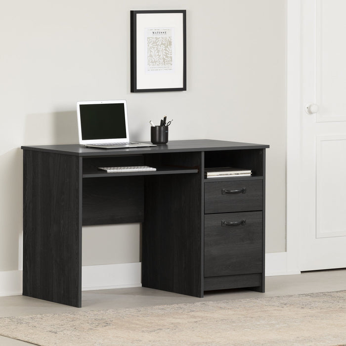 Tassio Desk with Keyboard Tray - Grey Oak  