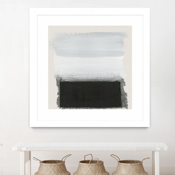 \"Star Night Interlude\" Matted and Framed White 36x36 Wall Art