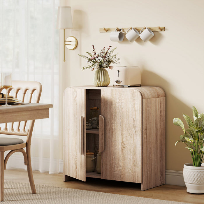 HOMCOM Sideboard Cabinet, 31.5" Modern Buffet Cabinet with Soft-Close Door