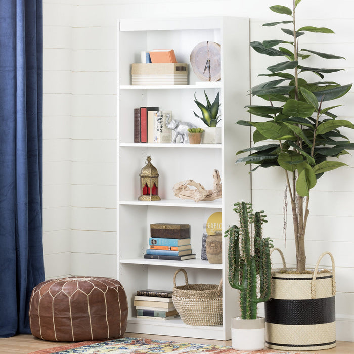 Axess 5-shelf Bookcase - Pure White 