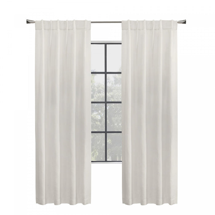 Habitat Mulberry White Light Filtering Dual Header Curtain Panel - 54 x 84