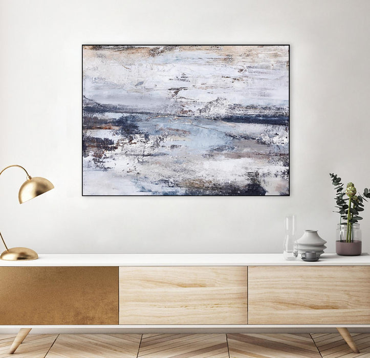 \"Outline\" Canvas Framed Black 24x18 Wall Art