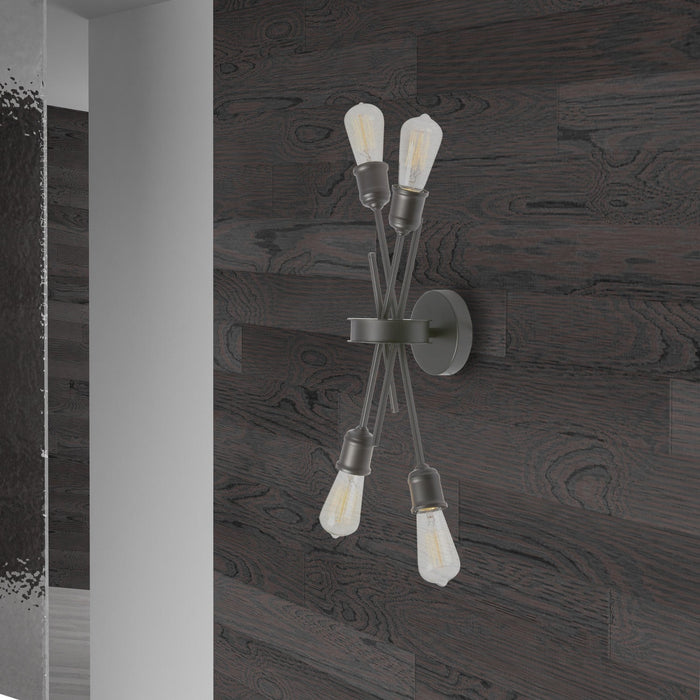 Dainolite Nebraska 4 Light Wall Sconce Espresso Finish Lamp