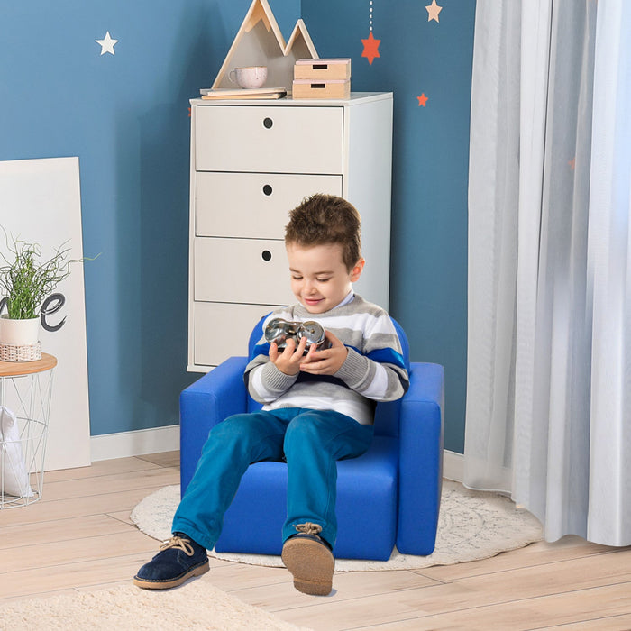 Qaba 2 In 1 Kids Sofa Set, Toddler Sofa With Table And Chair, Baby Sofa Chair Armchair For 3-9 Years