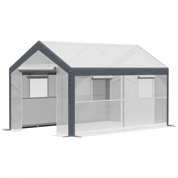 Outsunny 7' X 12' X 7' Heavy Duty Walk-in Greenhouse Seed Growth Tent White