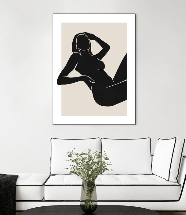 \"Untitled\" Canvas Framed Black 24x32 Wall Art