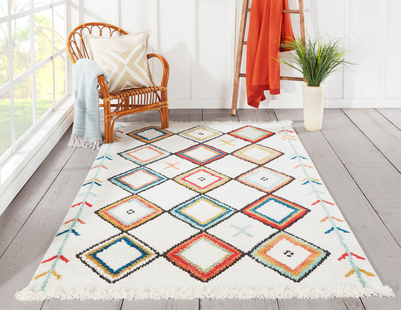 Vivi Contemporary 9'10\" x Area Rug in Multi Indoor Area Rug 
