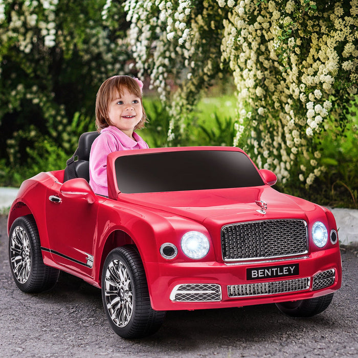 Aosom 12v Electric Powered Ride-On Car With Parent Control, Battery Powered Car With LED Lights, Mp3