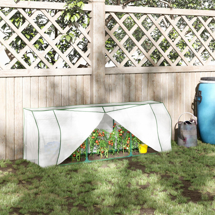 Outsunny 71\" X 17\" X 24\" Mini Greenhouse Portable Hot House For Plants With Zipper Design For Outdoo