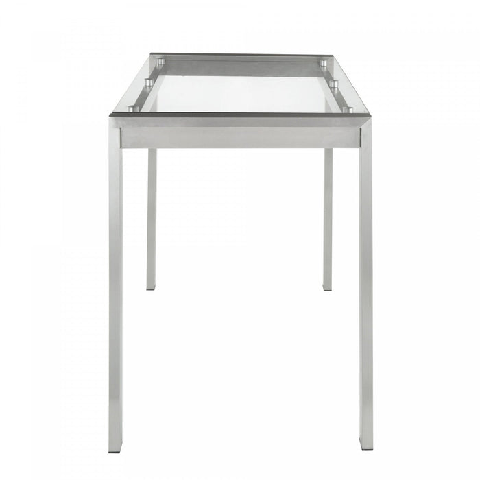 LumiSource Fuji Glass Contemporary Counter-Height Dining Table