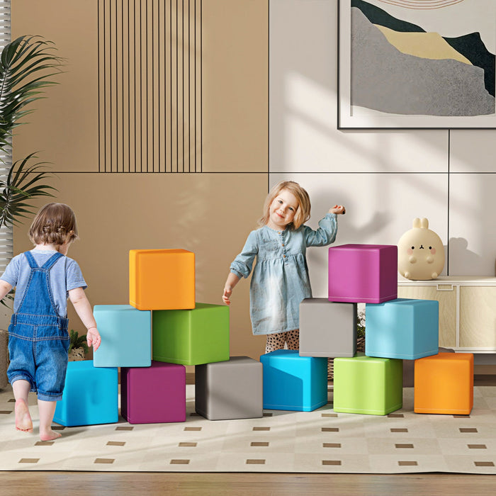 Soozier 12 Piece Foam Blocks, Soft Play Equipment For Kids, Climbing Toys For Toddlers, Safe Play St