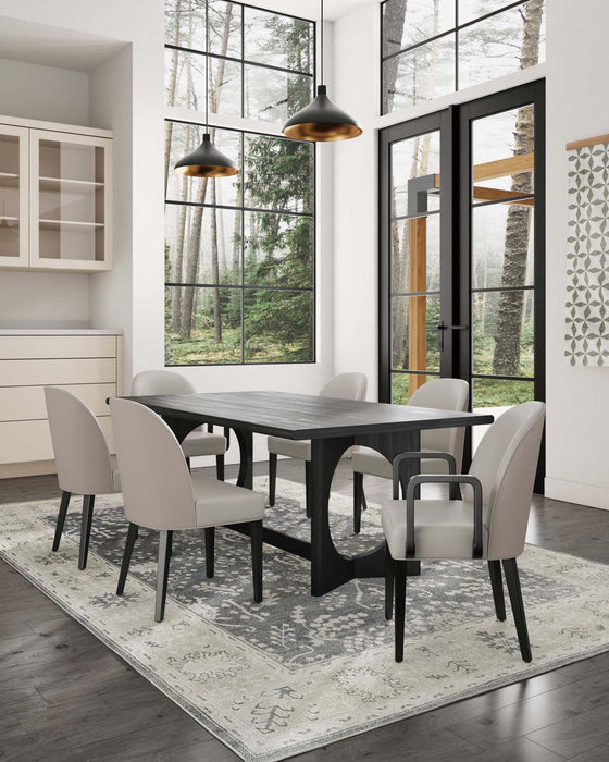 Hillman Modern 6-Piece Dining Chair Set in Light Gray 