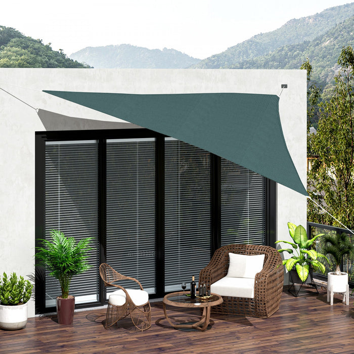 Outsunny Triangle 10’ Canopy Sun Sail Shade Garden Cover Uv Protector Outdoor Patio Lawn Shelter Wit
