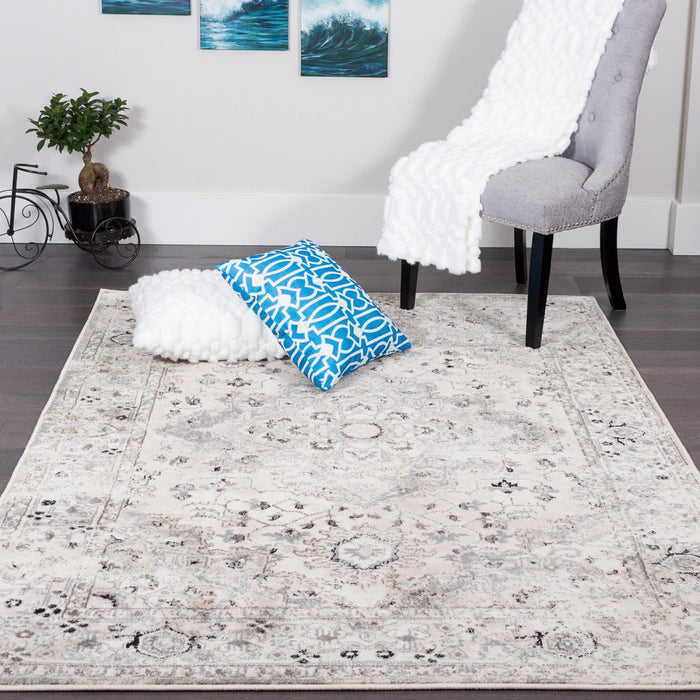 Far Grey 3x5 Area Rug