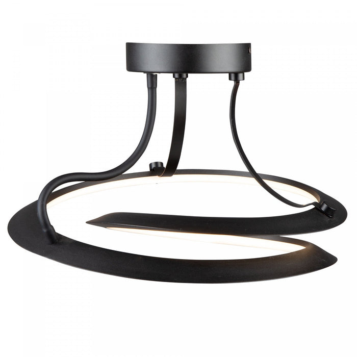 Ara 24 W LED Black Semi-Flush Mount 
