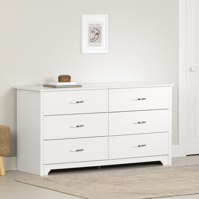 Fusion 6-drawer Dresser - Pure White 